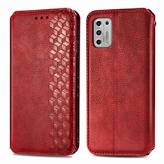 Custodia Portafoglio In Pelle Cover con Supporto S01D per Motorola Moto G Stylus (2021) Rosso