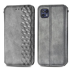 Custodia Portafoglio In Pelle Cover con Supporto S01D per Motorola Moto G50 5G Grigio