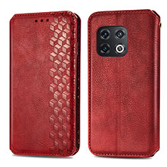 Custodia Portafoglio In Pelle Cover con Supporto S01D per OnePlus 10 Pro 5G Rosso