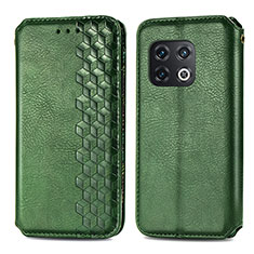 Custodia Portafoglio In Pelle Cover con Supporto S01D per OnePlus 10 Pro 5G Verde