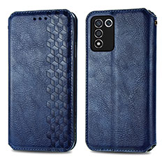 Custodia Portafoglio In Pelle Cover con Supporto S01D per Oppo K9S 5G Blu