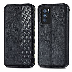 Custodia Portafoglio In Pelle Cover con Supporto S01D per Oppo Reno6 Pro 5G India Nero