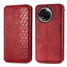 Custodia Portafoglio In Pelle Cover con Supporto S01D per Realme V50s 5G Rosso