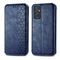 Custodia Portafoglio In Pelle Cover con Supporto S01D per Samsung Galaxy A05s Blu