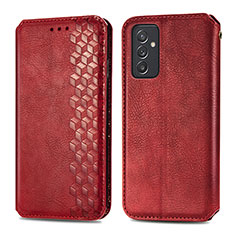 Custodia Portafoglio In Pelle Cover con Supporto S01D per Samsung Galaxy A05s Rosso