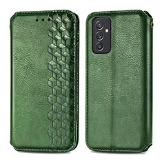 Custodia Portafoglio In Pelle Cover con Supporto S01D per Samsung Galaxy A15 5G Verde