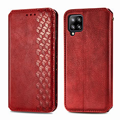 Custodia Portafoglio In Pelle Cover con Supporto S01D per Samsung Galaxy A42 5G Rosso