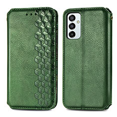Custodia Portafoglio In Pelle Cover con Supporto S01D per Samsung Galaxy F23 5G Verde