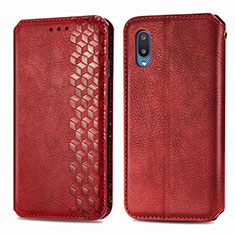 Custodia Portafoglio In Pelle Cover con Supporto S01D per Samsung Galaxy M02 Rosso