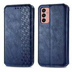 Custodia Portafoglio In Pelle Cover con Supporto S01D per Samsung Galaxy M13 4G Blu