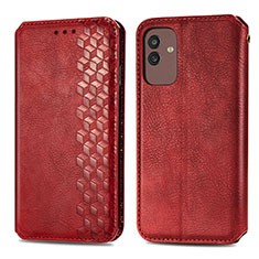 Custodia Portafoglio In Pelle Cover con Supporto S01D per Samsung Galaxy M13 5G Rosso