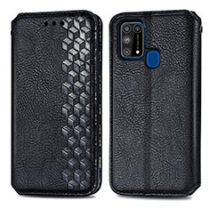 Custodia Portafoglio In Pelle Cover con Supporto S01D per Samsung Galaxy M21s Nero