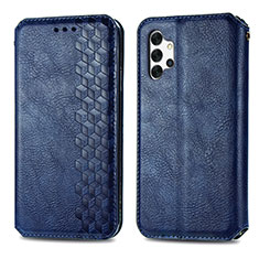 Custodia Portafoglio In Pelle Cover con Supporto S01D per Samsung Galaxy M32 5G Blu