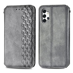 Custodia Portafoglio In Pelle Cover con Supporto S01D per Samsung Galaxy M32 5G Grigio