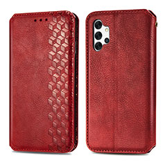 Custodia Portafoglio In Pelle Cover con Supporto S01D per Samsung Galaxy M32 5G Rosso