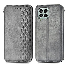 Custodia Portafoglio In Pelle Cover con Supporto S01D per Samsung Galaxy M33 5G Grigio