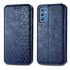 Custodia Portafoglio In Pelle Cover con Supporto S01D per Samsung Galaxy M52 5G Blu