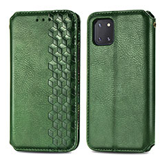 Custodia Portafoglio In Pelle Cover con Supporto S01D per Samsung Galaxy M60s Verde