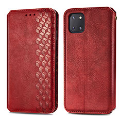 Custodia Portafoglio In Pelle Cover con Supporto S01D per Samsung Galaxy Note 10 Lite Rosso