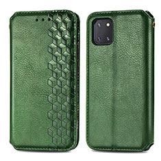Custodia Portafoglio In Pelle Cover con Supporto S01D per Samsung Galaxy Note 10 Lite Verde
