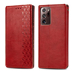 Custodia Portafoglio In Pelle Cover con Supporto S01D per Samsung Galaxy Note 20 Ultra 5G Rosso