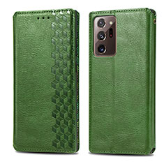 Custodia Portafoglio In Pelle Cover con Supporto S01D per Samsung Galaxy Note 20 Ultra 5G Verde