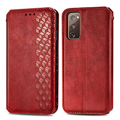 Custodia Portafoglio In Pelle Cover con Supporto S01D per Samsung Galaxy S20 FE (2022) 5G Rosso