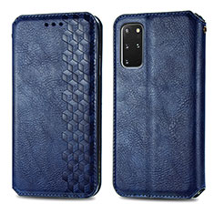 Custodia Portafoglio In Pelle Cover con Supporto S01D per Samsung Galaxy S20 Plus 5G Blu