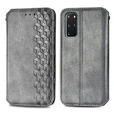 Custodia Portafoglio In Pelle Cover con Supporto S01D per Samsung Galaxy S20 Plus 5G Grigio