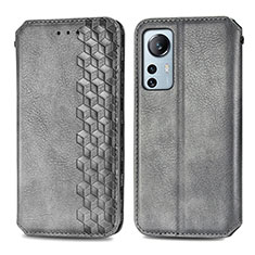 Custodia Portafoglio In Pelle Cover con Supporto S01D per Xiaomi Mi 12S Pro 5G Grigio