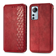 Custodia Portafoglio In Pelle Cover con Supporto S01D per Xiaomi Mi 12S Pro 5G Rosso