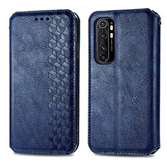 Custodia Portafoglio In Pelle Cover con Supporto S01D per Xiaomi Mi Note 10 Lite Blu