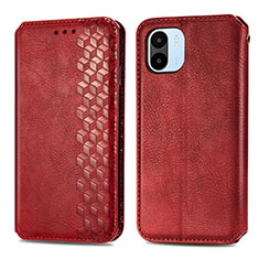 Custodia Portafoglio In Pelle Cover con Supporto S01D per Xiaomi Redmi A2 Plus Rosso