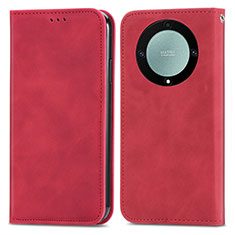 Custodia Portafoglio In Pelle Cover con Supporto S04D per Huawei Honor Magic5 Lite 5G Rosso