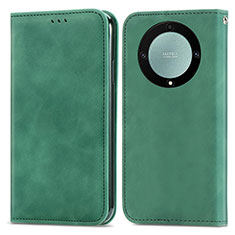 Custodia Portafoglio In Pelle Cover con Supporto S04D per Huawei Honor Magic5 Lite 5G Verde