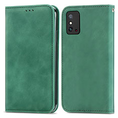 Custodia Portafoglio In Pelle Cover con Supporto S04D per Huawei Honor X10 Max 5G Verde