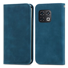 Custodia Portafoglio In Pelle Cover con Supporto S04D per OnePlus 10 Pro 5G Blu