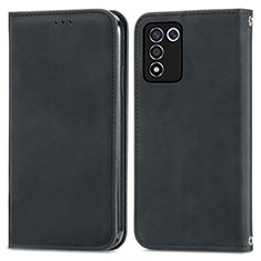 Custodia Portafoglio In Pelle Cover con Supporto S04D per Oppo K9S 5G Nero