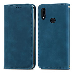 Custodia Portafoglio In Pelle Cover con Supporto S04D per Samsung Galaxy A10s Blu