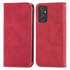 Custodia Portafoglio In Pelle Cover con Supporto S04D per Samsung Galaxy A15 LTE Rosso