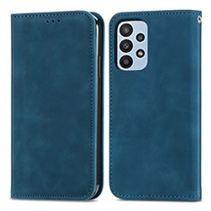 Custodia Portafoglio In Pelle Cover con Supporto S04D per Samsung Galaxy A23 5G Blu