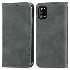 Custodia Portafoglio In Pelle Cover con Supporto S04D per Samsung Galaxy A31 Grigio