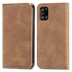 Custodia Portafoglio In Pelle Cover con Supporto S04D per Samsung Galaxy A31 Marrone