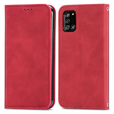 Custodia Portafoglio In Pelle Cover con Supporto S04D per Samsung Galaxy A31 Rosso