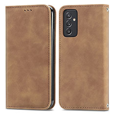 Custodia Portafoglio In Pelle Cover con Supporto S04D per Samsung Galaxy A82 5G Marrone