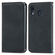 Custodia Portafoglio In Pelle Cover con Supporto S04D per Samsung Galaxy M10S Nero