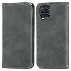 Custodia Portafoglio In Pelle Cover con Supporto S04D per Samsung Galaxy M32 4G Grigio