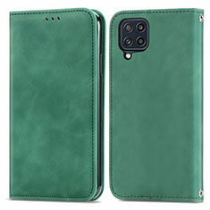 Custodia Portafoglio In Pelle Cover con Supporto S04D per Samsung Galaxy M32 4G Verde
