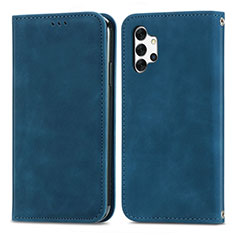 Custodia Portafoglio In Pelle Cover con Supporto S04D per Samsung Galaxy M32 5G Blu