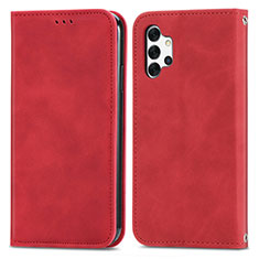 Custodia Portafoglio In Pelle Cover con Supporto S04D per Samsung Galaxy M32 5G Rosso